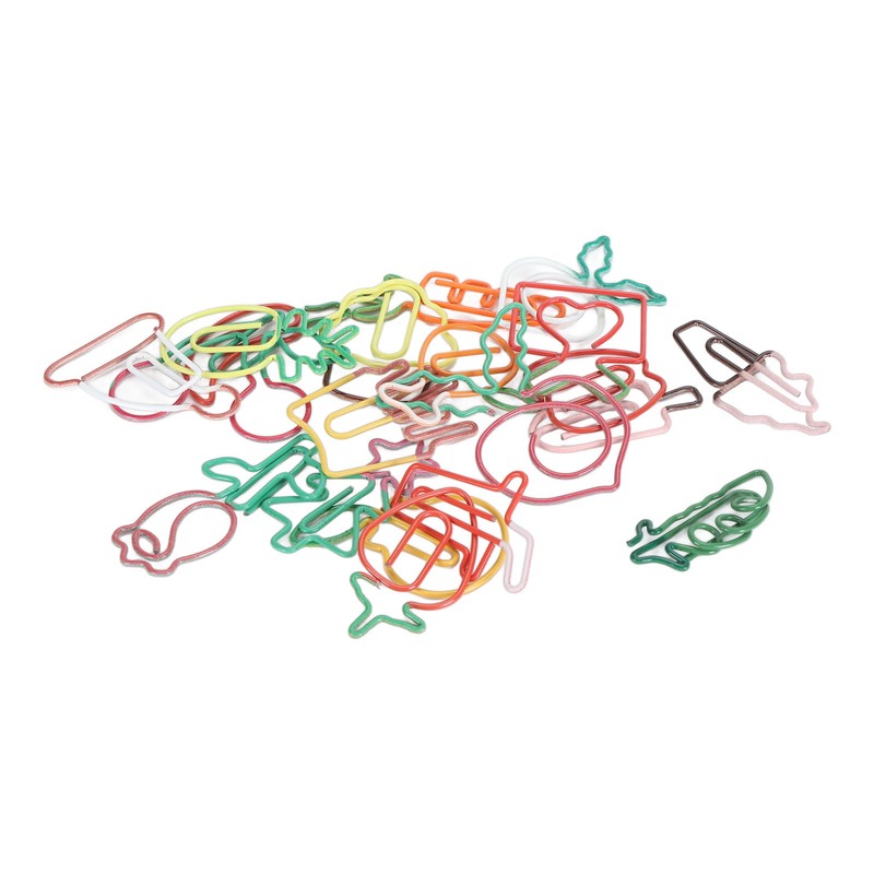 100PCS Set Marking Document Organizing Clip Multiple Cute Shapes Metal
