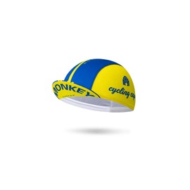 lapset Cycling Cap, Inner Cap, Unisex, Monkey Theme, 14 Colors, Yellow Line, Free Size