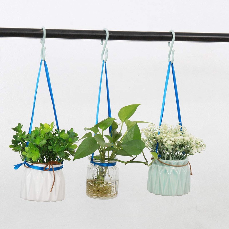 sourcing map 24 Pack S Shaped Hooks Plastic Hanger for