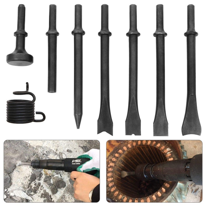 8 PCS Air Hammer Attachments Air Chisel Bits Air Hammer