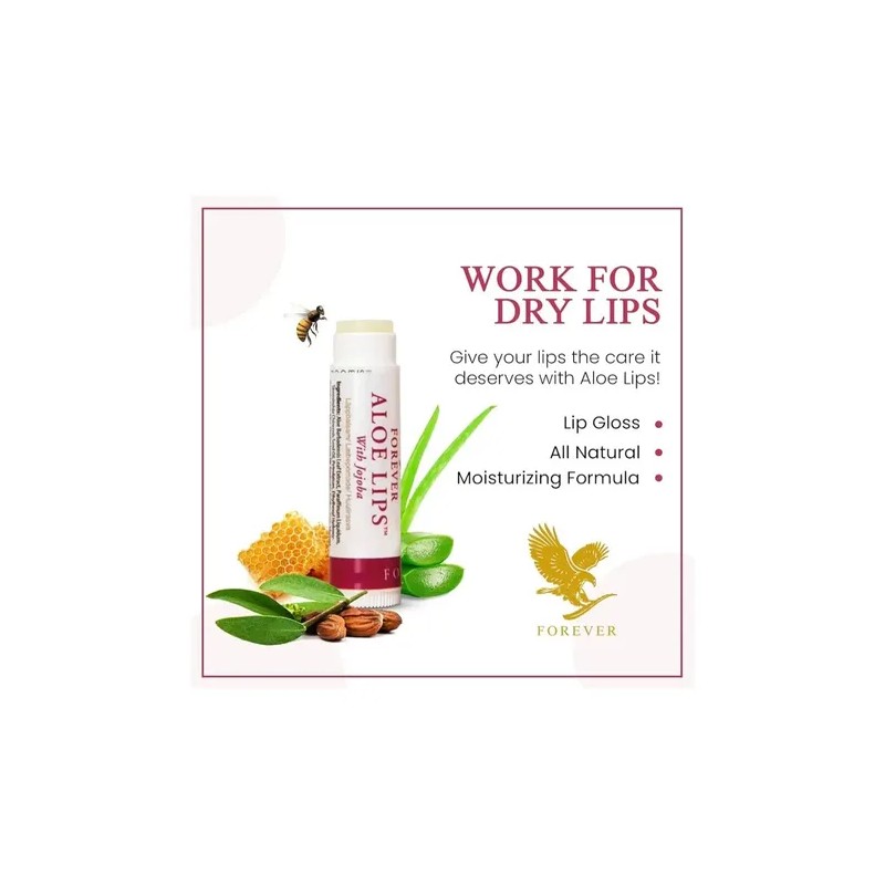 Aloe Lips Forever Living Sábila Jojoba Propoleo Bálsamo