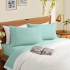 Horbaunal 2 Pack Microfiber Pillowcases King Size Mint Green Bed