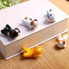 Aimall 5 PCS Lucid Cat Ceramic Chopstick Holder, Durable Everyday