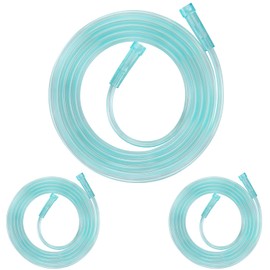 Oxygen Tubing (3 Packs), 25Ft Green Crush and Kink Resistant Oxygen Tube Replacement, 25' Reusable Tubing Accessories for Nasal Cannulas and Oxygen Machines