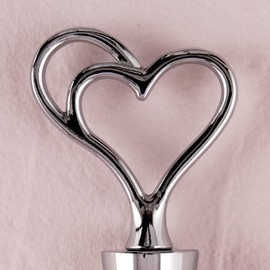 Weddingstar Fused in Love Double Heart Wine Stopper in Gift Packaging