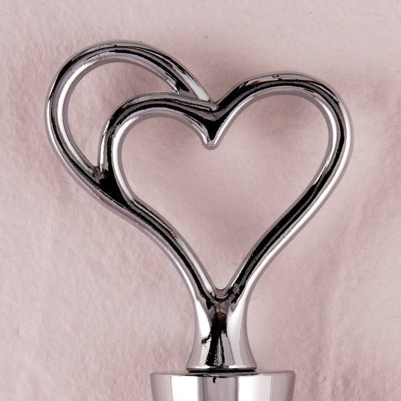 Weddingstar Fused in Love Double Heart Wine Stopper in Gift