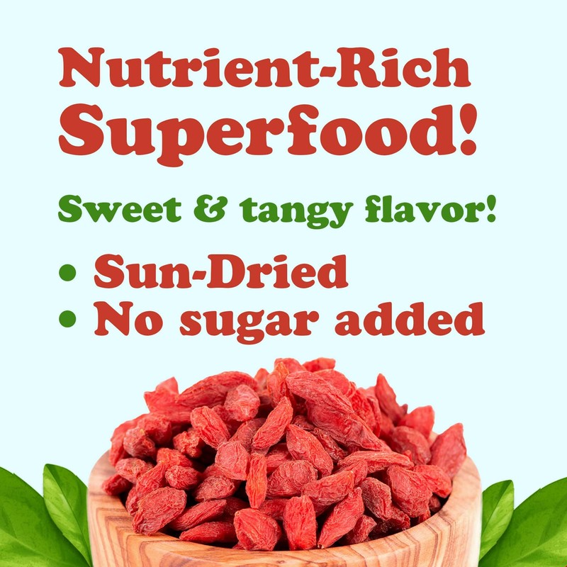 Food to Live Organic Goji Berries, 4 Pounds - Sun