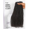 LUVME Invisible Clip ins Hair Extensions Deep Kinky Curly Real
