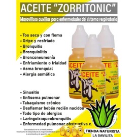 Aceite De Zorrillo Para Cuerpo Asma,gripa Sinusitis,tos Bron