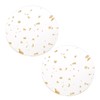 sourcing map 2pcs Gold Foil Acrylic Cup Coaster, Round Acrylic