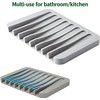 2pcs Self Draining Soap Holder Rack, Advanced Silicone Soap Dish