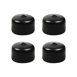 FSSTUD Round Rubber End Caps, Screw Thread Protection Caps, Furniture Rubber Stoppers, Chair Leg Rubber Covers, PVC Screw Caps, Metal Rod Caps, Soft Rubber Protective Covers, 50mm (2") - Pack of 4