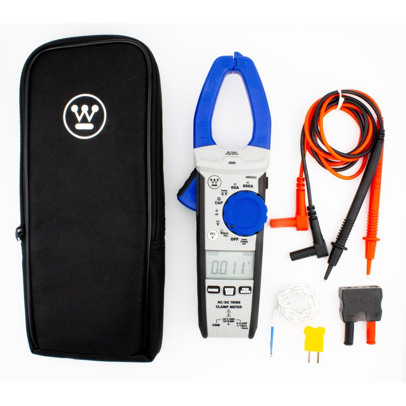 Westinghouse True RMS Digital Auto-Ranging 6000 Counts Clamp Meter, Current