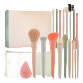 Docolor Plain Color Set 17 Piezas Con Esponja Y Cosmetiquera