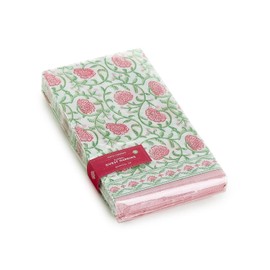 Two's Company Floral Block Print 3-Ply Paper Dinner Napkin Guest Towel, 8-inch Height, Kitchen Accessories, 54683