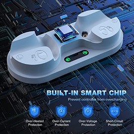 Base de Carga del Controlador para VR2, Cargador del Controlador PS VR2 para Accesorios PSVR2 con Indicador LED, 4 Puertos Magnéticos Tipo C          