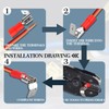 Innfeeltech 100 Pcs PVC-Insulated Brass Spade Crimp Terminals, Connector Width