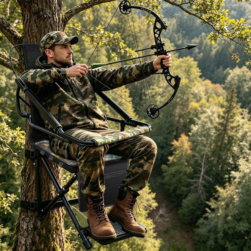 Tree Stand Seat Replacement with Storage Pocket 16.5*13inch Universal Replacement