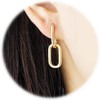14K Gold Plated Convertible Paperclip Link Hoop Earrings for Women,