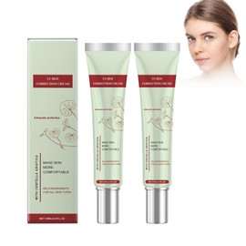 Pack of 2 Tinted Face Cream with Centella Asiatica, CC Cream Red Correct CC Cream Colour Correcting Cream Make Up Fondation Moisturising, Improves the Complexion & Moisturises