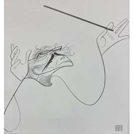 Al Hirschfeld "Leonard Bernstein" CUSTOM FRAMED ART Caricature  Music Composer