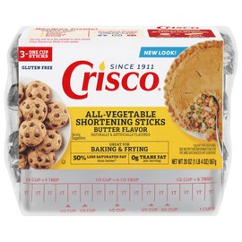 Crisco Butter Flavor All-Vegetable Shortening Sticks, 20 Ounce, 3 Sticks
