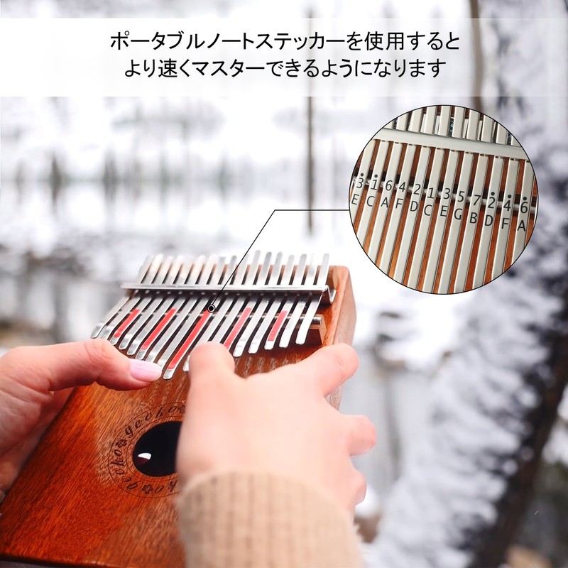 GECKO Kalimba 17 keys Kalimba Thumb Piano and EVA High