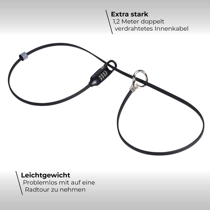 BBB Cycling BBL-55 cyclelock LoopSafe Coil Cable, Black, 1200 mm