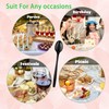XJUULVC Long Spoon, 8.25" Disposable Plastic Ice Cream Spoons, 50Pcs