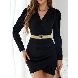 BAOKELAN Stretchy Skinny Belts for Women Elastic Waist Belts for Dresses Beige Gold 70cm/28in