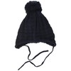 maximo Unisex_Baby Mit Struktur Pompon und Bindeband Hat, Blue (Dark