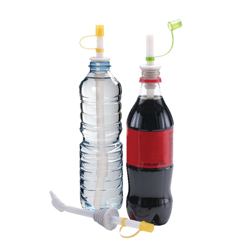 Jokari 4 Count Sip and Seal Soda Straws for Bottled