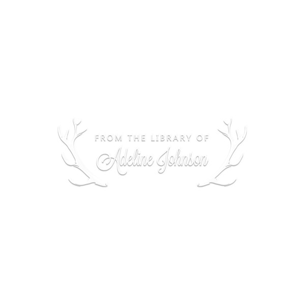 Personalized Book Embosser Antlers, Animal Book Stamp, Embossing Machine, Customized