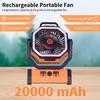 TDLOL 20000mAh Camping Fan Battery Operated,Portable Rechargeable Battery Powered Fan