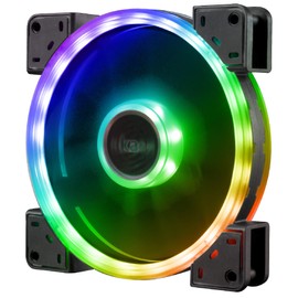 Akasa VEGAS TLY | Addressable RGB Fan | aRGB Cooling Fan | Low Noise | Dual Sided Illumination | Rubber Damping Pads | 140mm | AK-FN103
