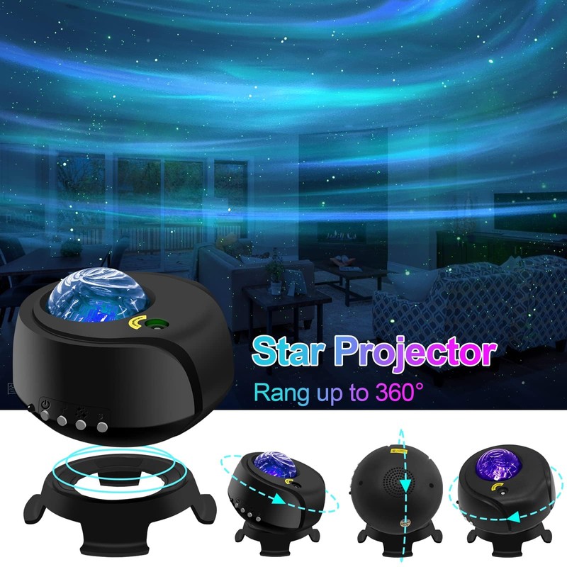 Larger Coverage Area Galaxy Projector,with Changing Galaxy Shapes Star Projector,Night