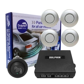 Dolphin Automotive Car Van Front Parking Sensors With Longer 6m Leads and Parking Switch in 32 Coloured Options UK (Silver)