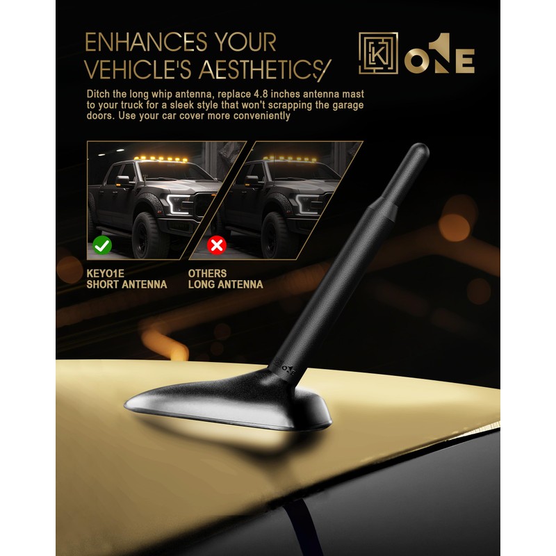 KEYO1E Short Antenna Compatible with 2021-2023 Ford Bronco/Internal Copper Coil