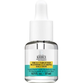 Kiehl's Truly Targeted Blemish-Clearing Solution, Solución Eliminadora de Acné, Tratamiento Líquido Invisible para Acné y Espinillas, Desvanece Manchas e Imperfecciones, Con 2% de Ácido Salicílico y 4% de Niacinamida, 15 ml