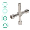 CYTGOUPER 2Pcs 4 Way Sillcock Key, Stainless Steel Portable Sillcock