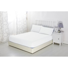 Sonia Linens Home Basic Soft Brushed Microfibre Fitted Sheet - Non Iron Breathable Hypoallergenic Bottom Sheet with Strong Elastic Hem (White, King)