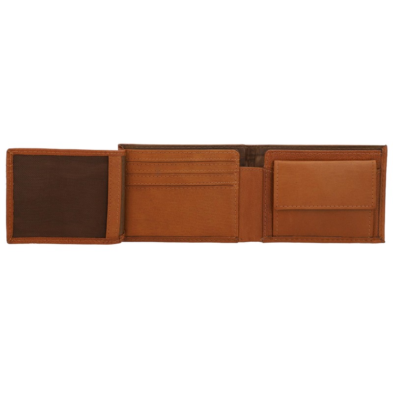 Gusti Lewi Men's Leather Wallet, hazelnut, Retro