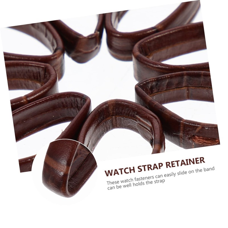 Gatuida 20pcs Leather Watch Band Watch Strap Retainers Deep Replacement
