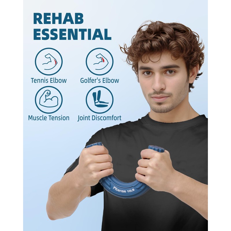 Fitense Flex Therapy Bar (4 Pack), Tennis Elbow Therapy Bar,