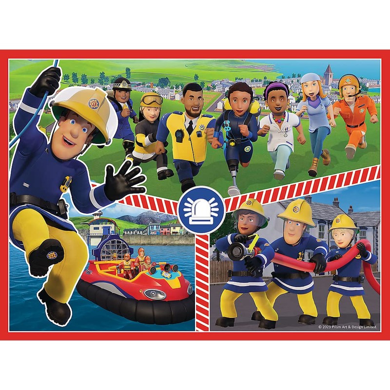 Trefl -Fireman Sam, Fireman Sams Team - 3-in-1: 2x Puzzles
