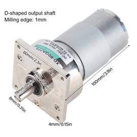DC12V / 24V 35W Mini DC Gear Motor Metal Speed Adjustable Large Torque Motor CW / CCW (24V 500rpm)