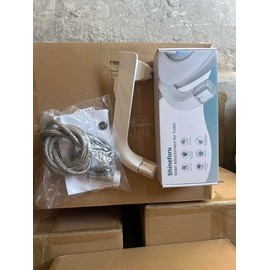 Shineforu Warm Water bidet, Dual Nozzle Non-Electric Hot and Cold Bidet Attachment for Toilet, Adjustable Pressure with Rear and Feminine Wash Bidet Toilet Seat Attachment (White Warm Bidet)