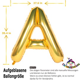 Large Mylar Foil Helium Letter Balloons 40 Inch Gold Balloons Alphabet Letters for Birthday Bridal Shower Anniversary Decorations (Letter A)