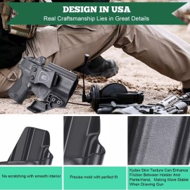 WARRIORLAND M&P Shield 9mm Holster,IWB Kydex Holster Fit S&W M&P Shield 9mm/.40 3.1"