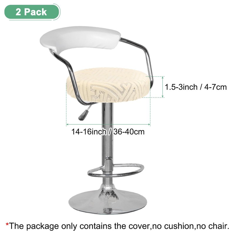 M METERXITY 2-Pack Bar Stool Covers Round, for 14-16 Inch